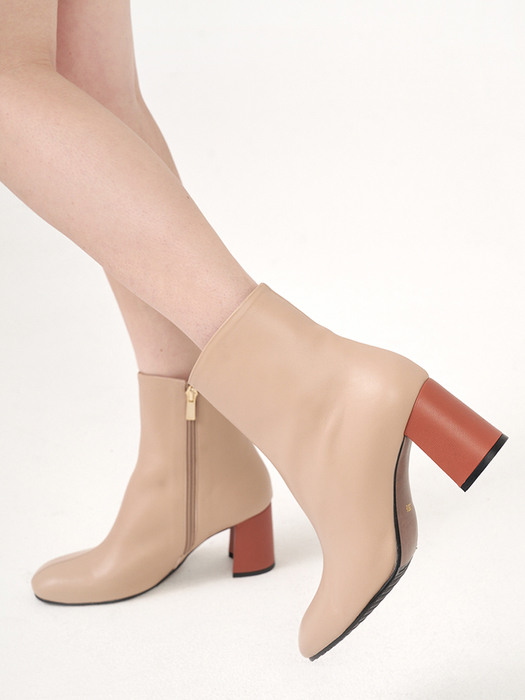 Manon Ankle Boots Rose Beige
