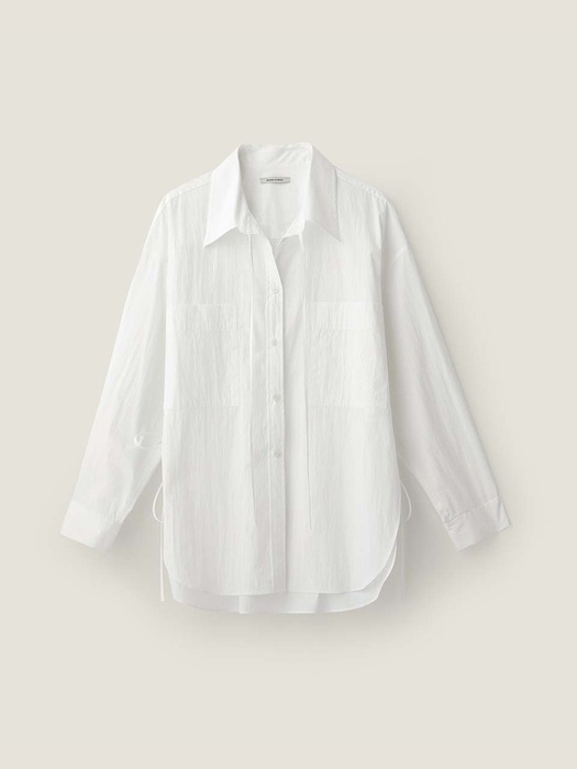String loose fit shirt - White