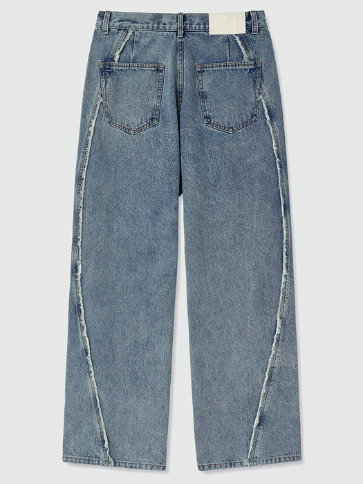 Curved Wide Jeans DCPT033SCSTNBlue