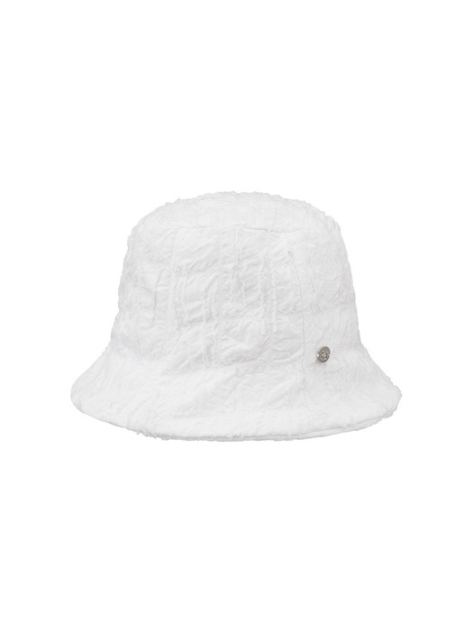 Jacquard Linkle Bucket Hat in White VX4MA313-01