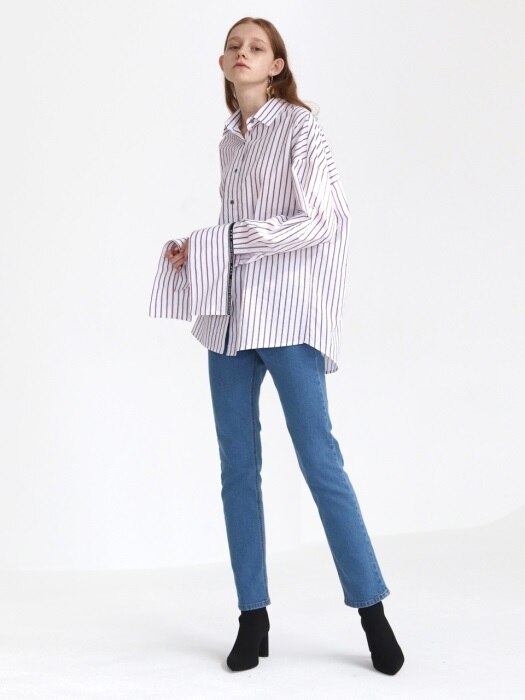 [1159STUDIOXMUNN]CO SELVAGE SHIRT_STRIPE