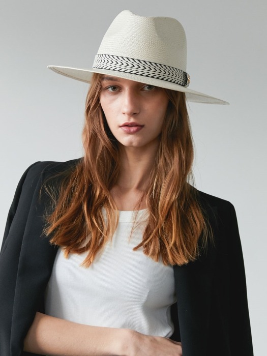 French banding hat ( ivory )