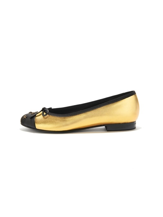 Bon Bon Chic Flat Shoes - Gold star