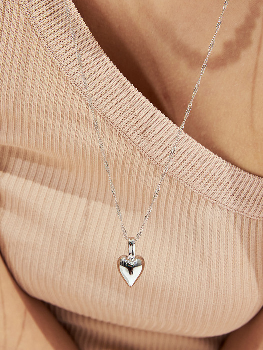 Dreamy Heart Necklace_Silver