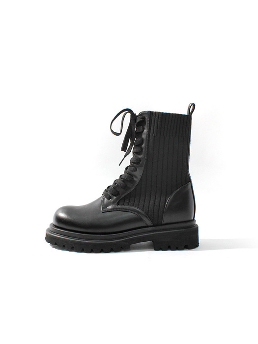리아나 니트 레이스업 워커 부츠_B1525 / Riana Knit Lace-Up Walker Boots
