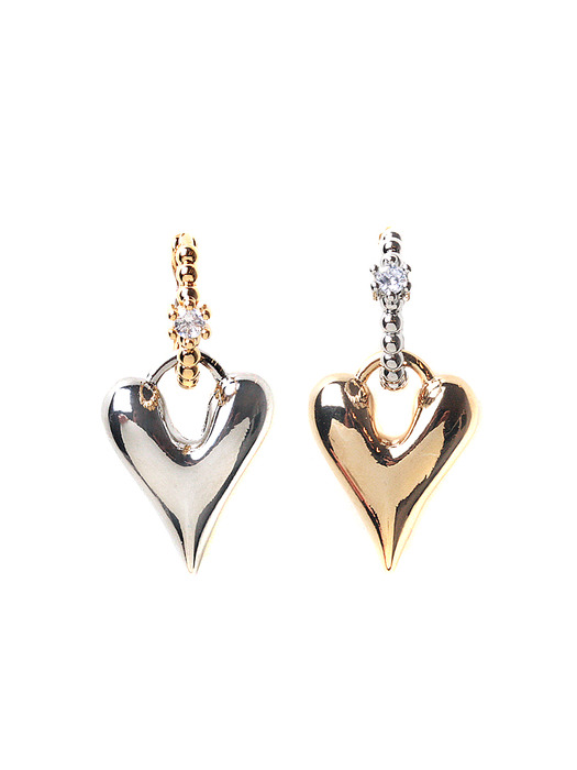 [Heart Collection] Mix Tone_Earring