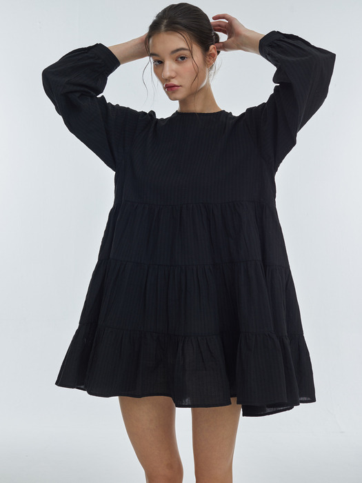 CanCan Long-Sleeve One-Piece [Black]