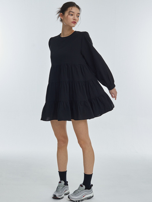 CanCan Long-Sleeve One-Piece [Black]
