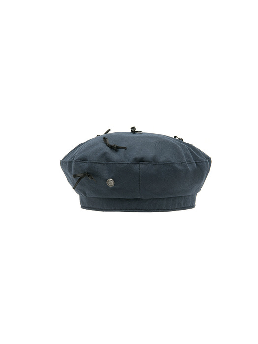 COTTON BOW BERET IN NAVY