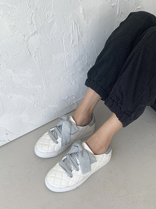 Silver Fox White Sneakers