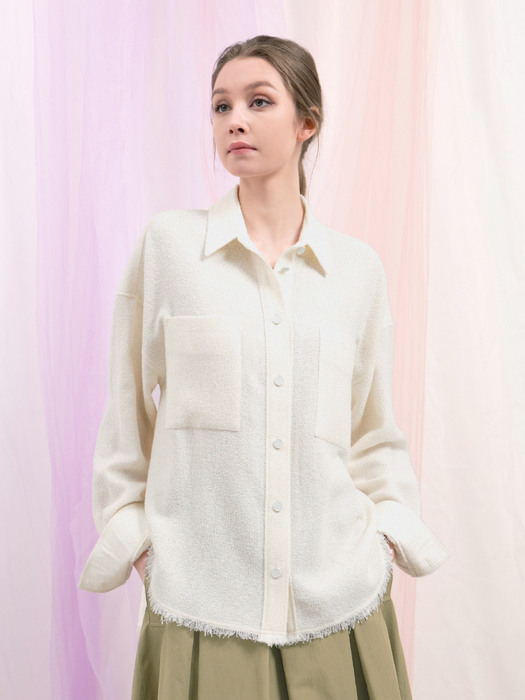TWEED SHIRTS OUTER-IVORY