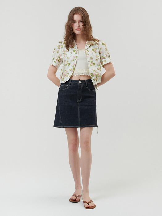 FLORAL STRING BLOUSE_IVORY