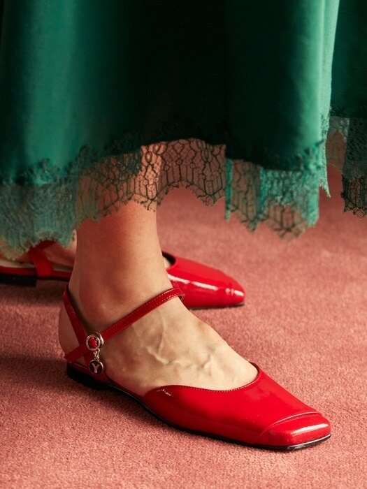 Fairy pitta flat sandal / YY8S-S15 Red