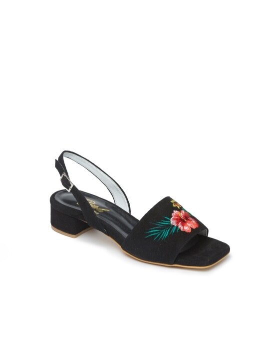 black hibiscus needlepoint sandles 하비스커스자수 샌들