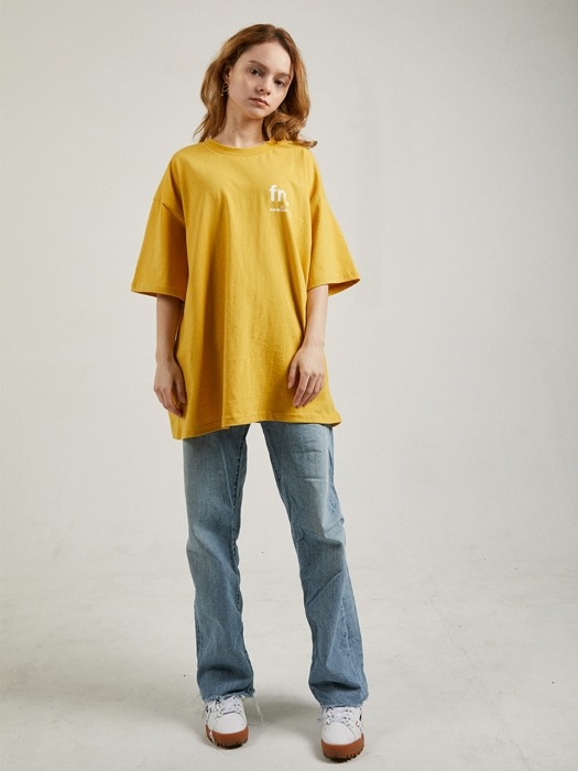 Fn square T-shirts(Yellow)