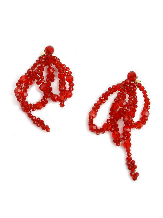Red Crystal Ivy Earring