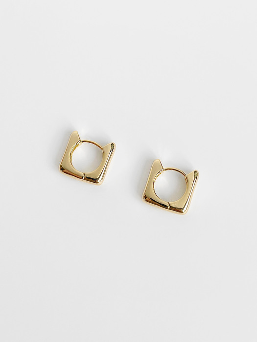 square one touch earrings 大 (2colors)