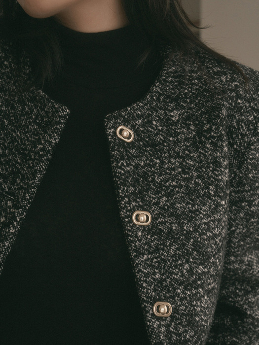 [단독] home tweed jacket_black