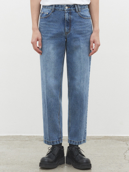 Dawn Cropped Tapered Jeans DCPT001Blue