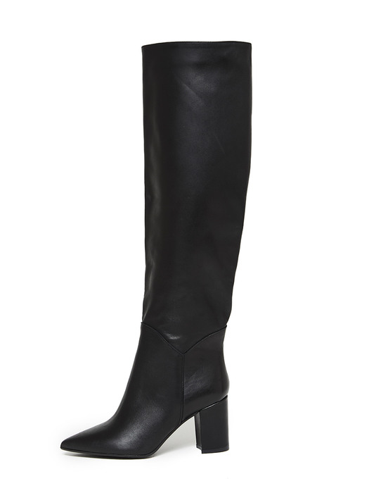 [EXCLUSIVE] LEATHER KNEEHIGH BOOTS_BLACK