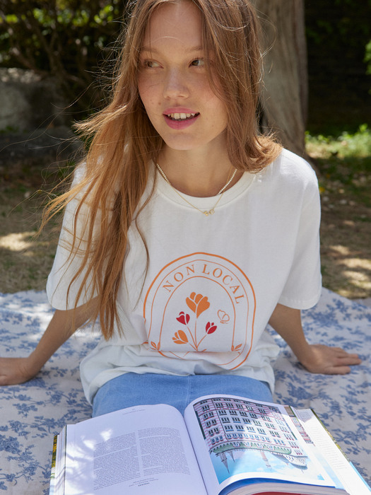 Tulip Print T-shirt - Off White