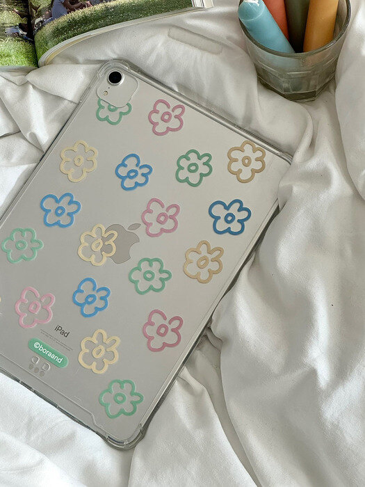Soft flower iPad case (jellyhard)