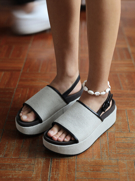 LOTTI Simply platform sling back sandals - 4colors 심플 플랫폼 슬링백 샌들