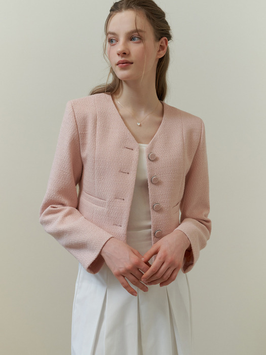 Bonnie v tweed jacket (pink)