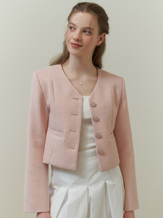 Bonnie v tweed jacket (pink)