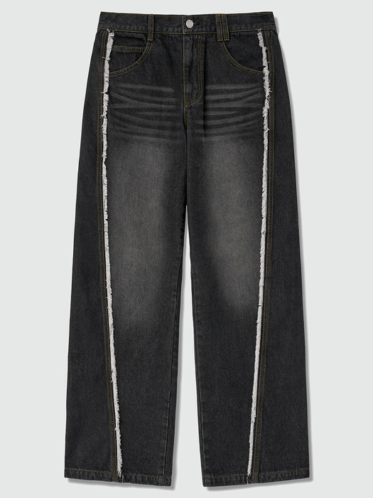 Curved Wide Jeans DCPT033SCBlackB