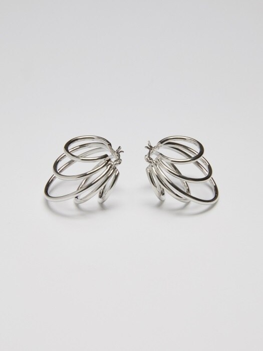 5 Layered Hoops_Silver