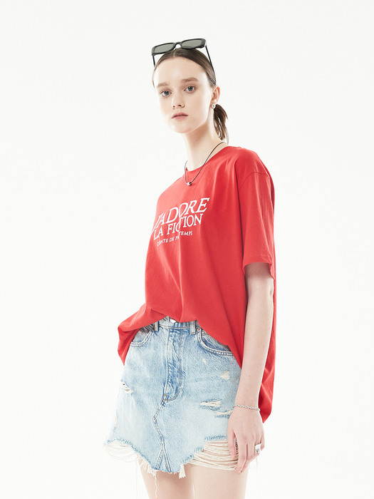 18SP FICTION T-SHIRT(RED)