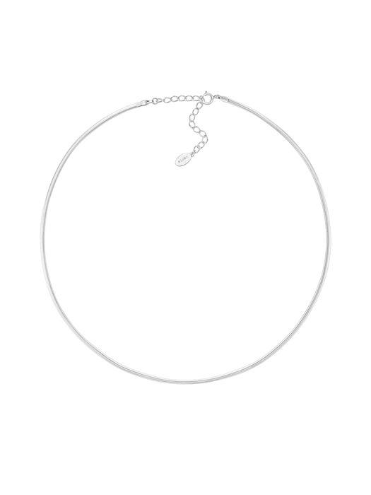 [925 silver] Un.silver.160 / flat soir necklace