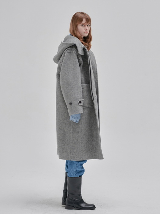 School-look hoody coat [M/GY]