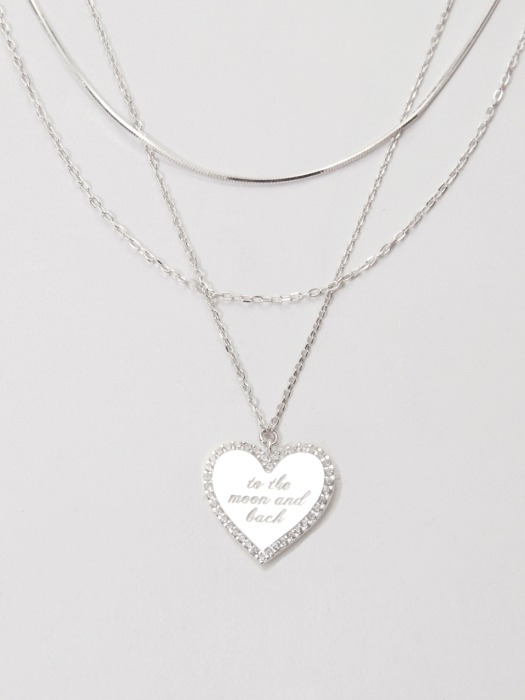 LETTERING HEART COIN NECKLACE
