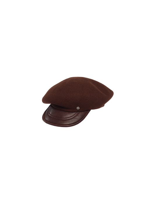 Iconic duck beret -Brick brown