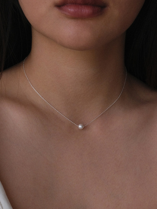 One Pearl Necklace (silver925)(2color)