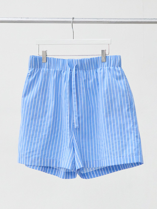 Stay Stripe Pajamas Short Pants - Light Blue