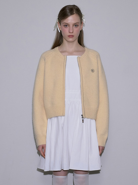 Two-way Wool Knit Cardigan [Butter]