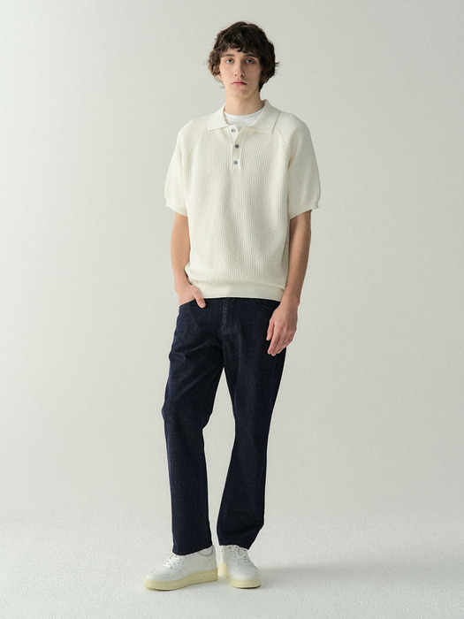 Button Point Knit_Ivory