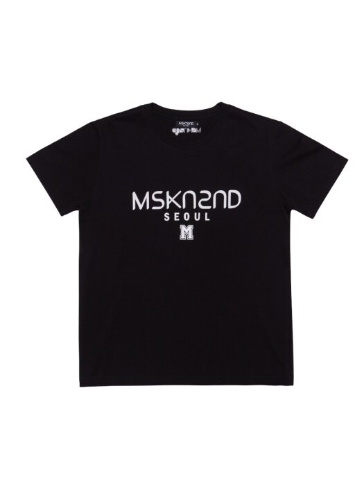 MSKN2ND LOGO PRINTED SS T-SHIRT BLACK