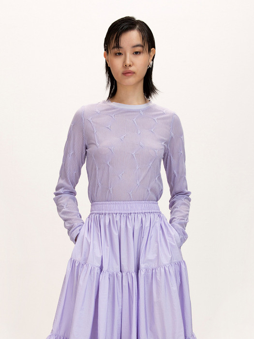 Wave Long Sleeve Top_Lilac