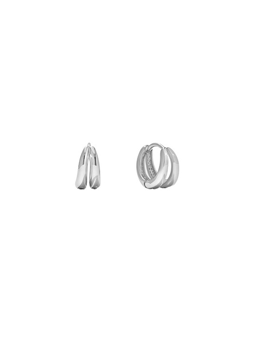 [925 silver] Deux.silver.122 / lien earring (2 color)
