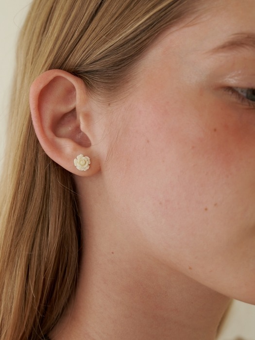 Hawlite Rose Earrings