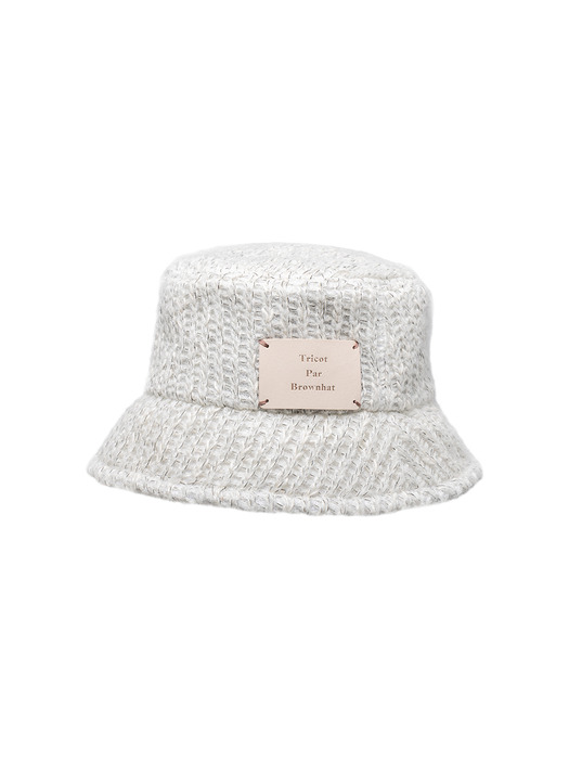 Tricot Bucket Hat  - Snow Grey