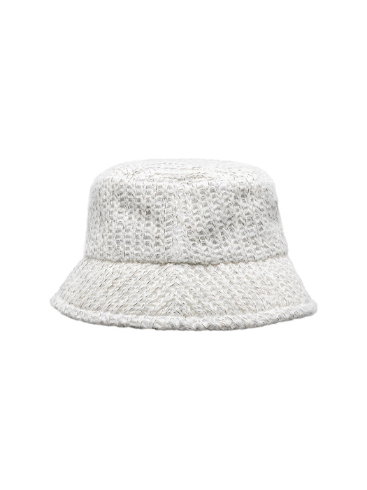 Tricot Bucket Hat  - Snow Grey