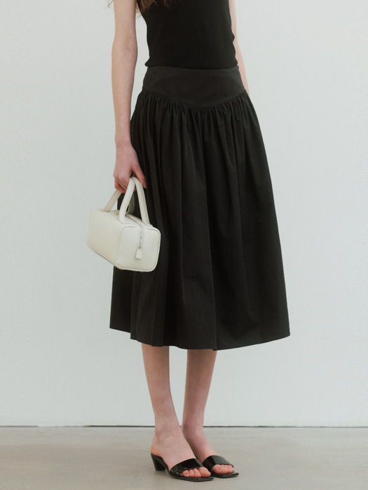Isola Cotton Skirt in Black