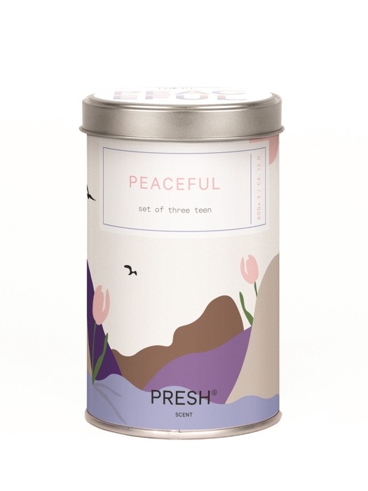 PRESH 캔들 Peaceful SMALL 3P SET 60g x 3 피스풀 세트