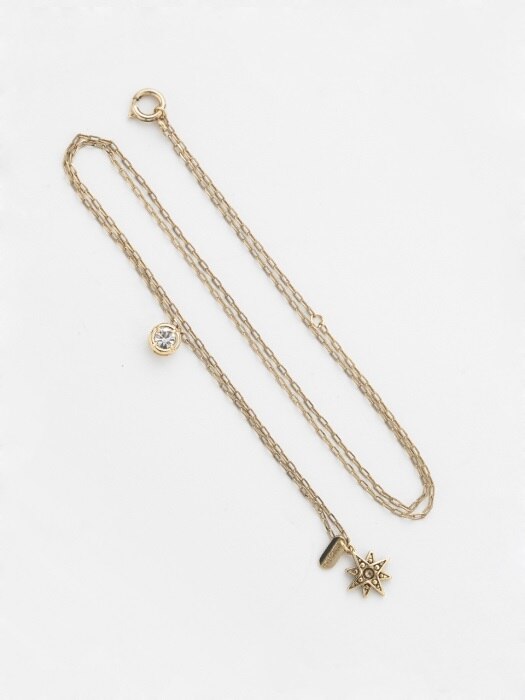 ANTIQUE STAR - STONE LONG NECKLACE_809N02AG