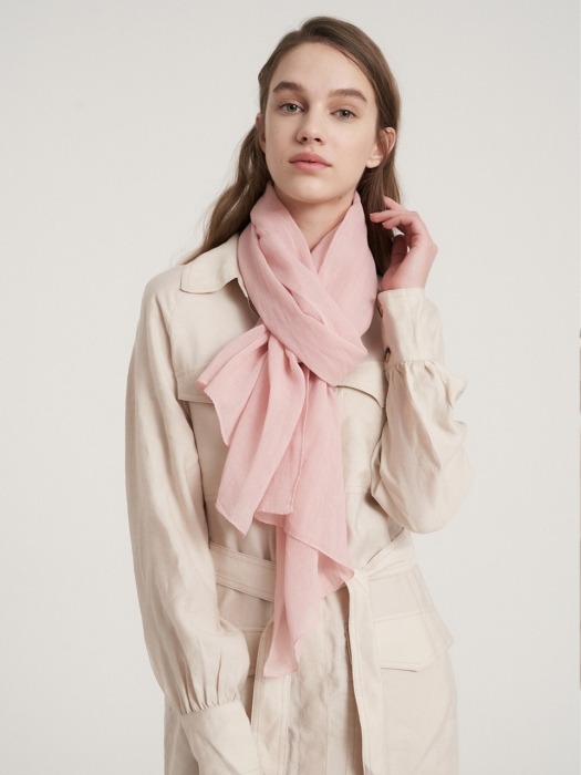 Solid linen cotton scarf 4color